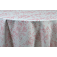Tablecloth Toile Pink 120" Round